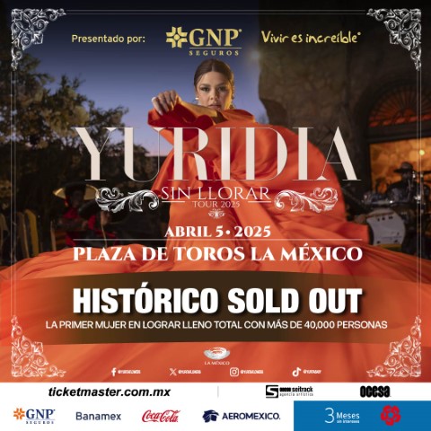 Yuridia: Sin Llorar Tour 2025 en La México